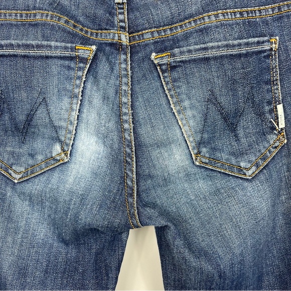 MOTHER High Rise Waisted Looker Flowers From the Storm Wash Skinny Jeans Size 24 - Picture 15 of 16